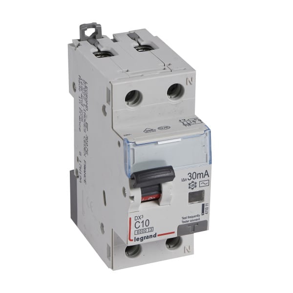 LEGRAND - DX3 FILS C10A 1P+N 6KA 30MA AC