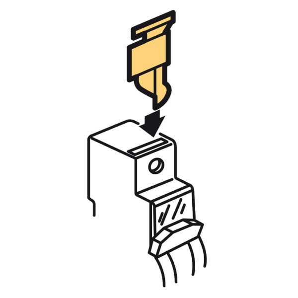 LEGRAND - Schraubenabdeckung DX3 plombierbar für 15-modulige Geräte zB für LS-Schalter DX3