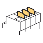 LEGRAND - Trennwand für DX3-Verteilereinbaugeräte, Set mit 6 Stück