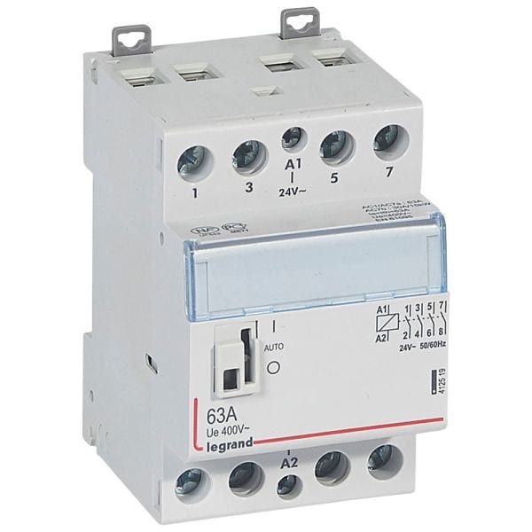 LEGRAND - CX3 Schütz 24V 63A, 4 Schliesser, mit Handschalter
