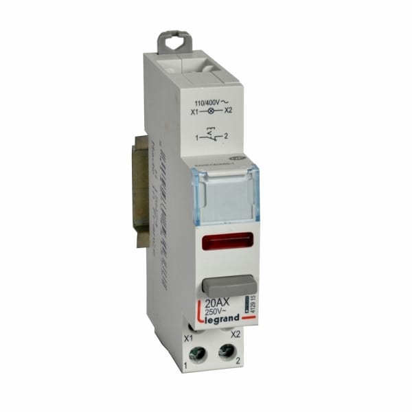 LEGRAND - Druckschalter CX3 20A 1 Öffner + LED Rot 110/400VAC/DC, Gebrauchskat. AC-12, 1TE