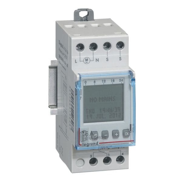 LEGRAND - AlphaLux³ D21 Dämmerungsschalter mit Wochenschaltuhr,inkl.Lichtfänger,230VAC,2TE