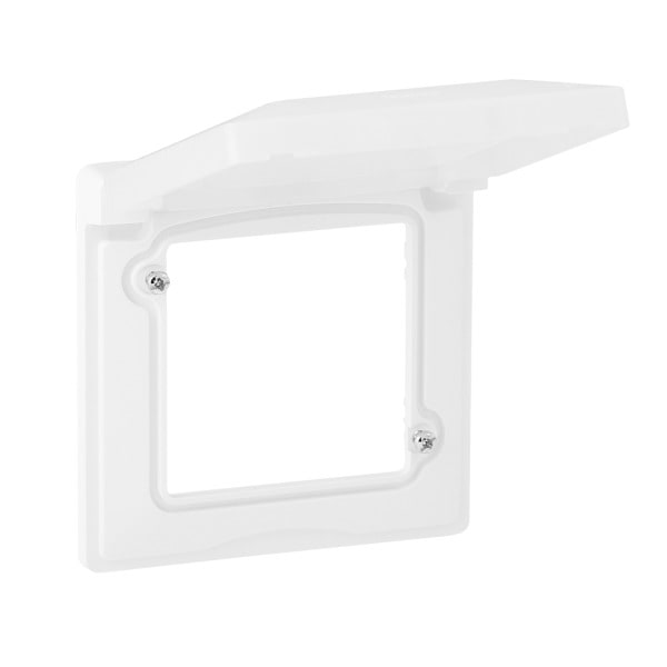 LEGRAND - Valena Life 1-fach Rahmen IP44 mit Klappdeckel Farbe: Ultraweiß