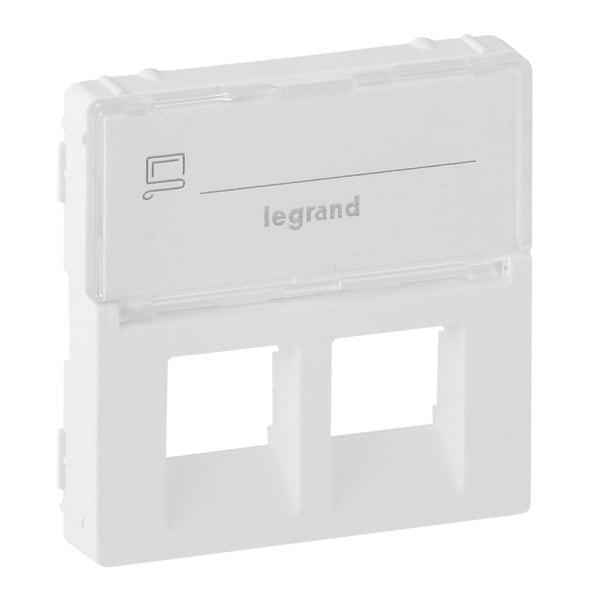 LEGRAND - Valena Life Abdeckung RJ11/RJ45 mit Beschriftungsfeld 2-fach Farbe: Ultraweiß