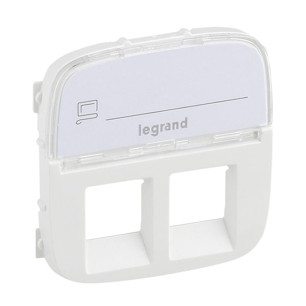 LEGRAND - Valena Allure Abdeckung RJ11/RJ45 mit Beschriftungsfeld 2-fach Farbe: Ultraweiß