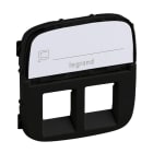 LEGRAND - Valena Allure Abdeckung RJ11/RJ45 mit Beschriftungsfeld 2-fach Farbe: Schwarz