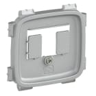 LEGRAND - Telefon-Abdeckung für das Schalterprogramm VALENA ALLURE, Farbe: Aluminium