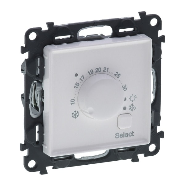 LEGRAND - Valena Life Elektronisches Raumthermostat mit Wechselkontakt Farbe: Ultraweiß