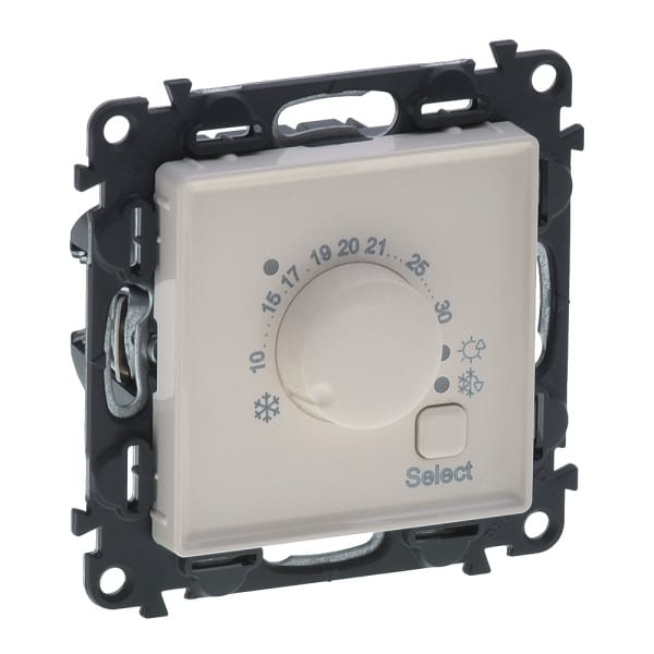 LEGRAND - Valena Life  Elektronisches Raumthermostat mit Wechselkontakt Farbe:  Mandelweiß