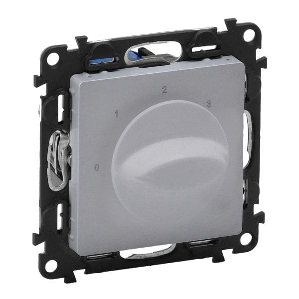 LEGRAND - Valena Life Drehschalter 0-1-2-3 Farbe: Aluminium