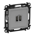 LEGRAND - Valena Life USB-Ladedose 2400mA Farbe: Aluminium
