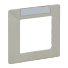 LEGRAND - Valena Life 1-fach Rahmen mit Beschriftungsfeld Farbe: Mandelweiß/Chrom