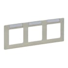 LEGRAND - Valena Life 3-fach Rahmen mit Beschriftungsfeld Farbe: Mandelweiß/Chrom