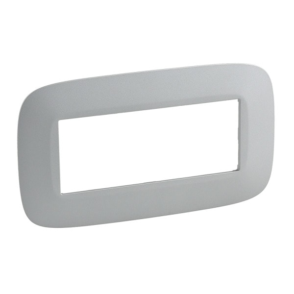 LEGRAND - Valena Allure 5-modulig Rahmen+Tragring Farbe: Aluminium