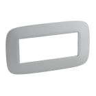 LEGRAND - Valena Allure 5-modulig Rahmen+Tragring Farbe: Aluminium