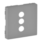 LEGRAND - Valena Life Abdeckung für  RCA 3-fach Einsatz Farbe: Aluminium