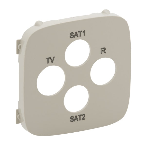 LEGRAND - TV-R-SAT-SAT-Abdeckung für das Schalterprogramm VALENA ALLURE, Farbe: Mandelweiß