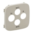 LEGRAND - TV-R-SAT-SAT-Abdeckung für das Schalterprogramm VALENA ALLURE, Farbe: Mandelweiß