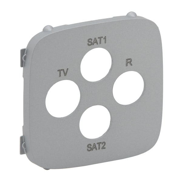 LEGRAND - TV-R-SAT-SAT-Abdeckung für das Schalterprogramm VALENA ALLURE, Farbe: Aluminium