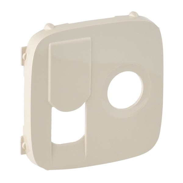 LEGRAND - Valena Allure Abdeckung für TV+RJ45 Einsatz (KAT6 UTP). Farbe: Mandelweiß