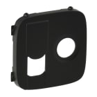 LEGRAND - Valena Allure Abdeckung für TV+RJ45 Einsatz (KAT6 UTP). Farbe: Schwarz