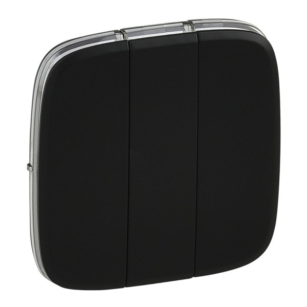 LEGRAND - Valena Allure Wippe 3-fach Schalter Farbe: Schwarz