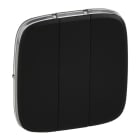 LEGRAND - Valena Allure Wippe 3-fach Schalter Farbe: Schwarz