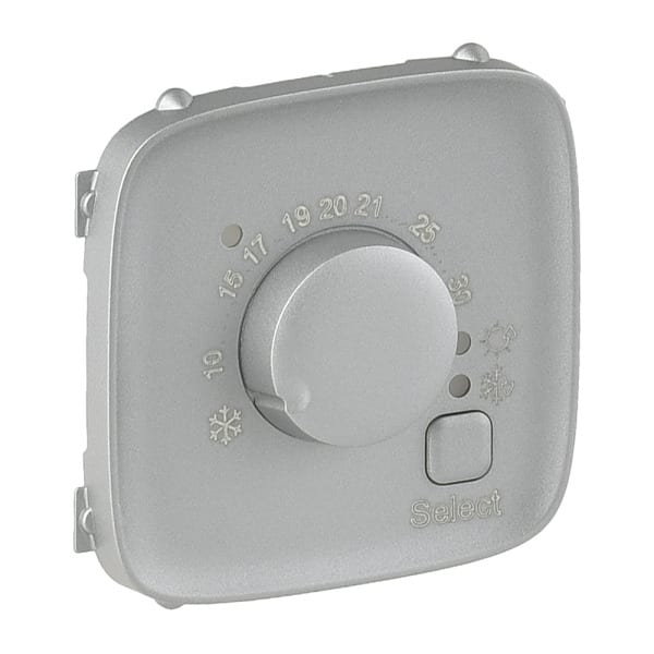 LEGRAND - Valena Allure elektronisches Raumthermostat  Farbe: Aluminium