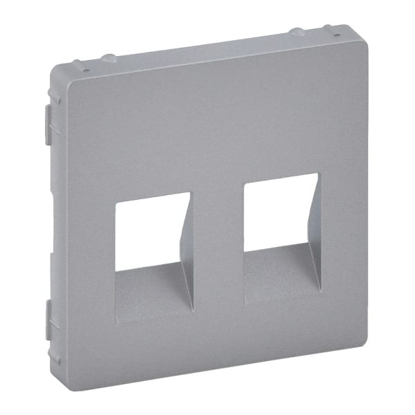 LEGRAND - Valena Life Abdeckung für Lautsprecherdose mit Federklemmen. Farbe: Aluminium
