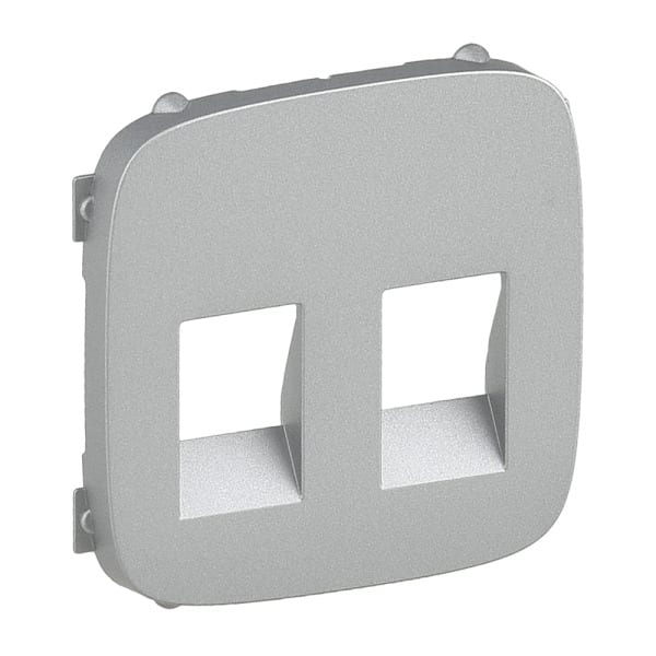 LEGRAND - Valena Life Abd.Lautspr.Ausl. 2-fach Farbe: Aluminium