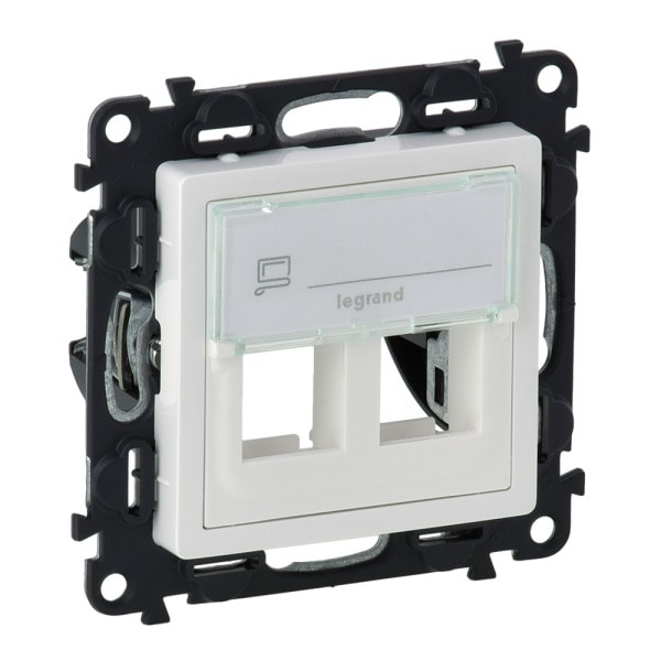LEGRAND - Valena Life Keystone-Adapter, 2-fach. Farbe: Ultraweiß