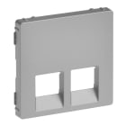 LEGRAND - Valena Life Abdeckung RJ11/RJ45 2-fach Farbe: Aluminium