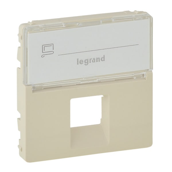 LEGRAND - Valena Life Abdeckung RJ11/RJ45 mit Beschriftungsfeld 1-fach Farbe: Mandelweiß