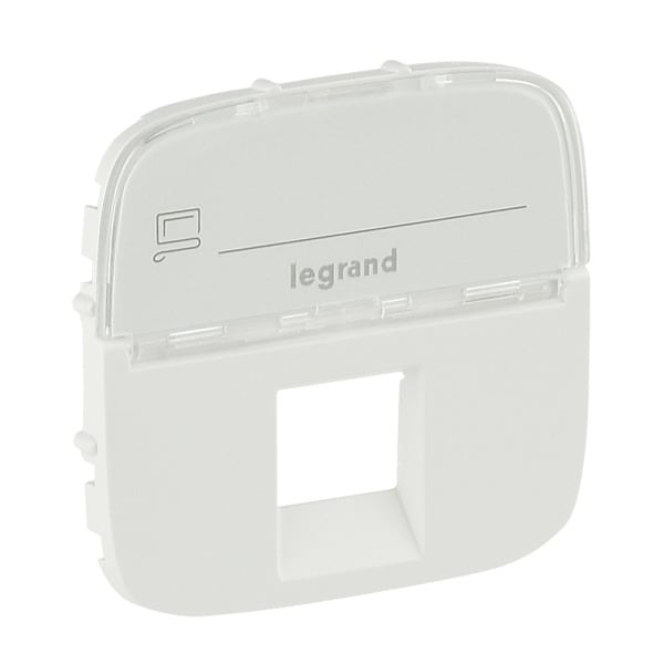 LEGRAND - Valena Allure Abdeckung RJ11/RJ45 mit Beschriftungsfeld 1-fach Farbe: Ultraweiß