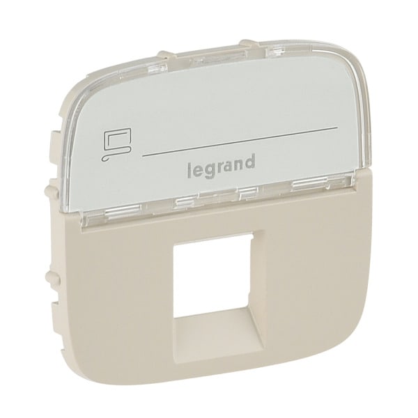 LEGRAND - Valena Allure Abdeckung RJ11/RJ45 mit Beschriftungsfeld 1-fach Farbe: Mandelweiß