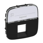 LEGRAND - Valena Allure Abdeckung RJ11/RJ45 mit Beschriftungsfeld 1-fach Farbe: Schwarz