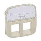 LEGRAND - Valena Allure Abdeckung RJ11/RJ45 mit Beschriftungsfeld 2-fach Farbe: Mandelweiß