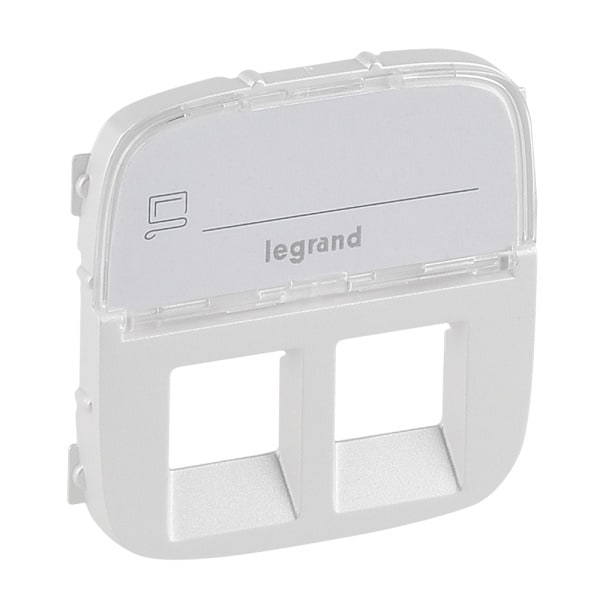 LEGRAND - Valena Allure Abdeckung RJ11/RJ45 mit Beschriftungsfeld 2-fach Farbe: Perlmutt