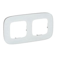 LEGRAND - Valena Allure 2-Fach Rahmen White Glass