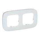 LEGRAND - Valena Allure 2-Fach Rahmen White Glass