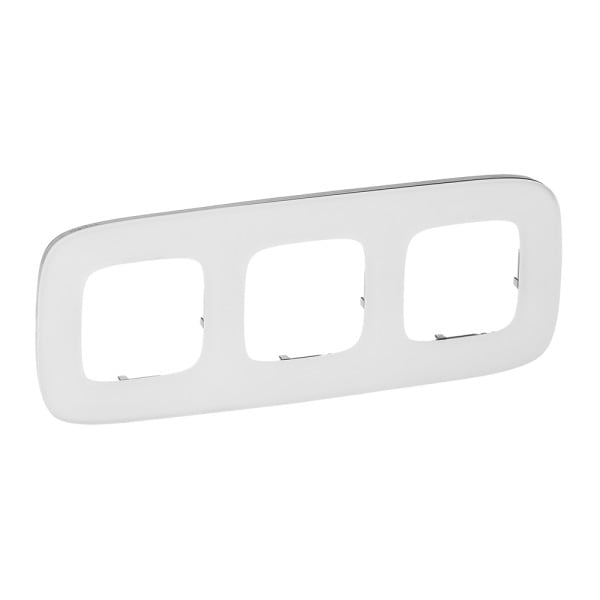 LEGRAND - Valena Allure 3-Fach Rahmen White Glass