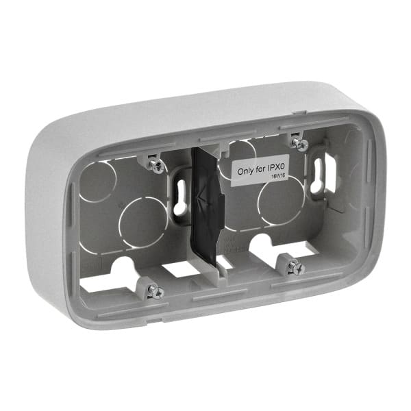 LEGRAND - Valena Allure Aufputz-Gehäuse 2-fach Farbe: Aluminium