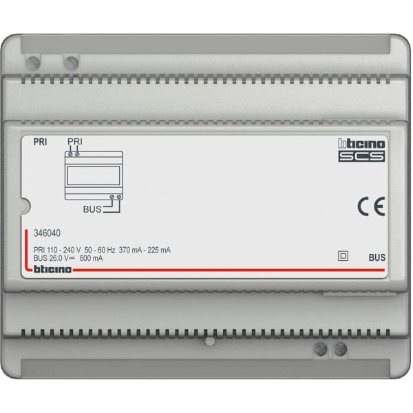 BTICINO - Ersatz-Spannungsversorgung für 2-Draht Audio-Sets Bticino. 6 TE DIN.