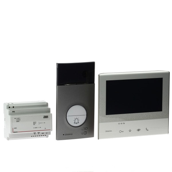 BTICINO - Flex'ONE Video-Set mit Türstation LINEA3000 (1 und 2 Ruftasten) + CLASSE300 X13E