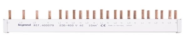 LEGRAND - Stiftkammschienen-Kombi., 4p, 13TE,10mm², 3P+N,für 1 FI 4P und 9 LS 1+N,1TE