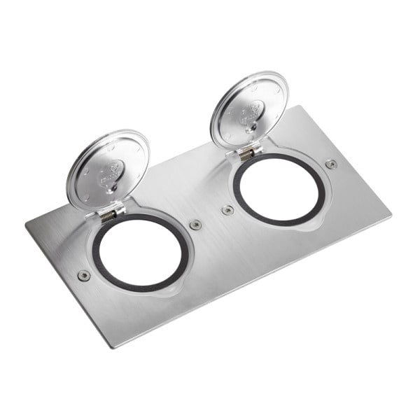 LEGRAND - Deckelsatz 2x2-Modul Inox