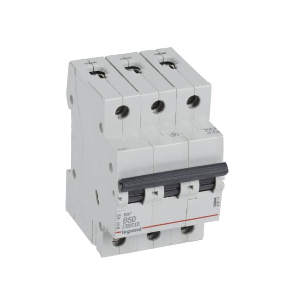 LEGRAND - RX3 Leitungsschutzschalter B-Charakteristik, 50A, 3-polig, 6kA, 400VAC, 3TE