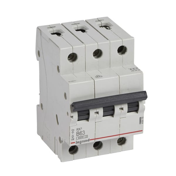 LEGRAND - RX3 Leitungsschutzschalter B-Charakteristik, 63A, 3-polig, 6kA, 400VAC, 3TE