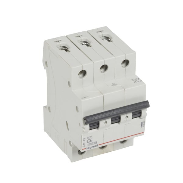 LEGRAND - RX3 Leitungsschutzschalter C-Charakteristik, 6A, 3-polig, 6kA, 400VAC, 3TE