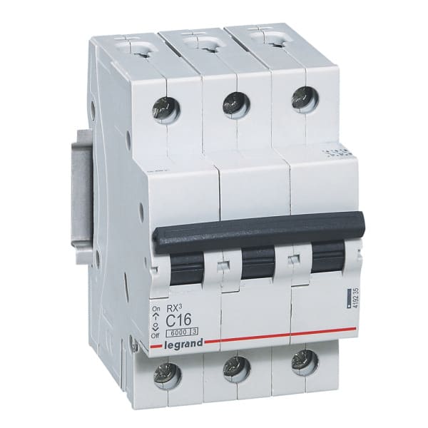 LEGRAND - RX3 Leitungsschutzschalter C-Charakteristik, 16A, 3-polig, 6kA, 400VAC, 3TE